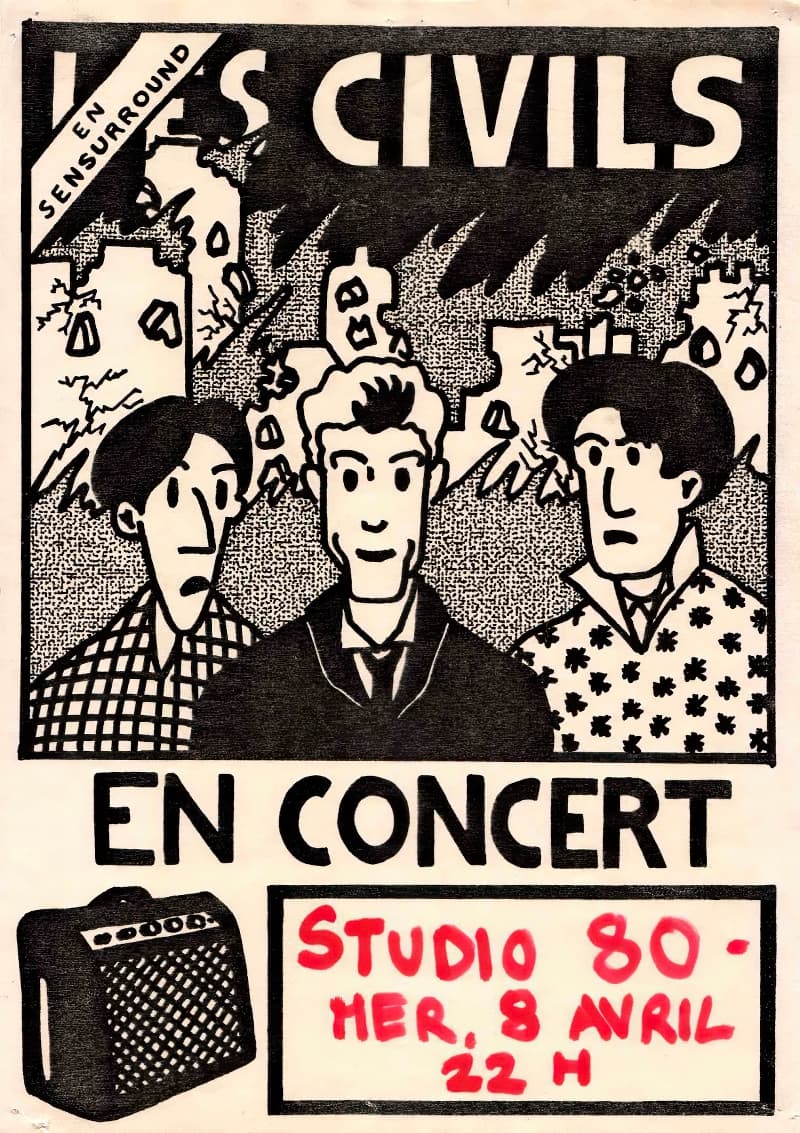Affiche de concert des Civils