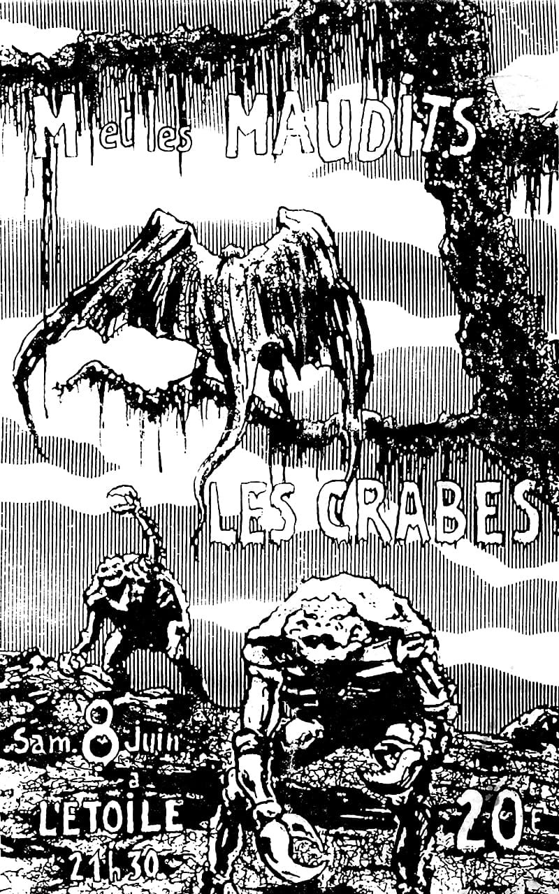 Affiche du concert des Crabes à l'Étoile à Strasbourg