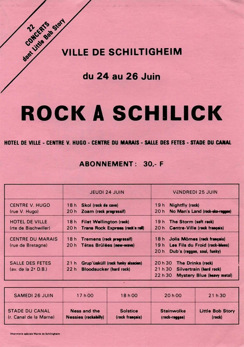 Programme du festival Rock à Schilik