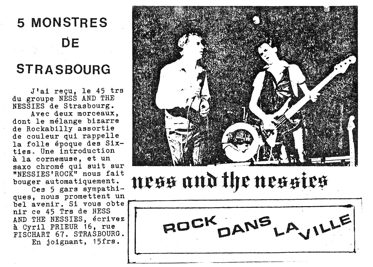 Chronique du 45 t. de Ness and The Nessies dans Eighties Magazine parue en novembre1981