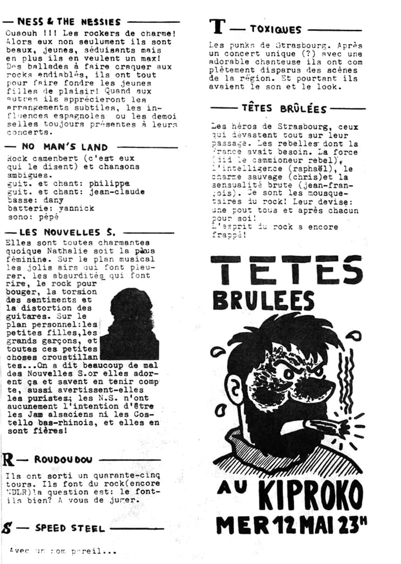 Ness and the Nessies dans Groupie numéro 2 paru en mars 1982