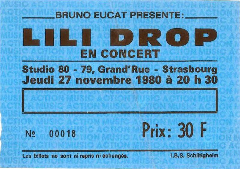Ticket de concert Lili Drop au Studio 80